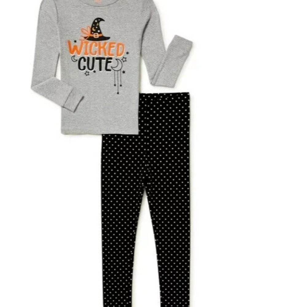 Girls Halloween 2-Piece Cotton Pajama Set